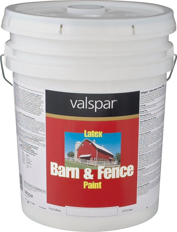 Valspar 018.3125-10.008 Barn and Fence Paint, Red, 5 gal Pail