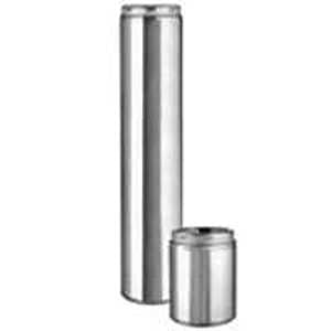 Selkirk 208018U Chimney Pipe, 10 in OD, 18 in L, Stainless Steel