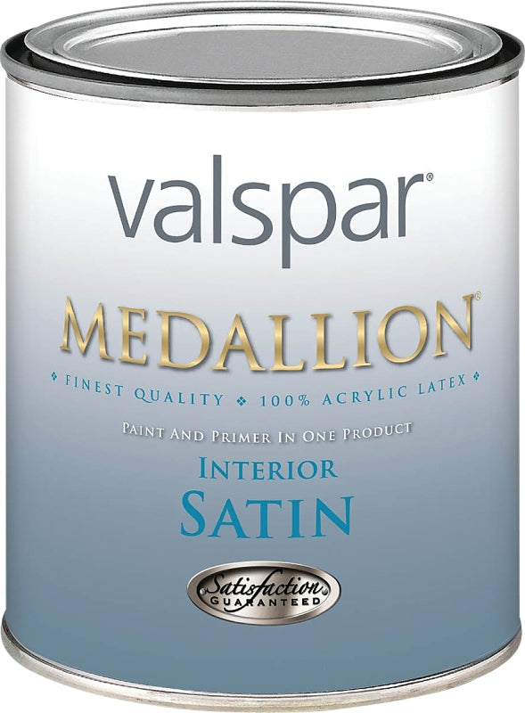 Valspar Medallion 3400 Series 3408-C Interior Paint, Satin Sheen, Pastel, 1 qt, Pail, 400 sq-ft Coverage Area