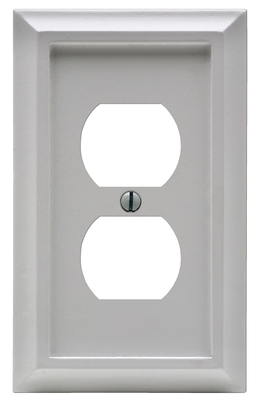 Amerelle Deerfield 2040DW Wallplate, 1 -Gang, Wood, White