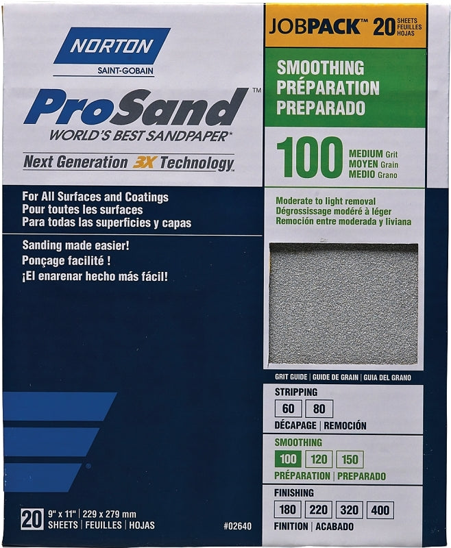 02629 9X11 3X GR100 SANDPAPER