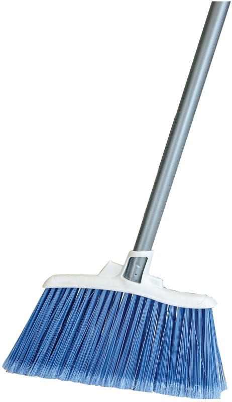 Quickie 750-4 Angle Broom, 12 in Sweep Face, Poly Fiber Bristle, Steel Handle