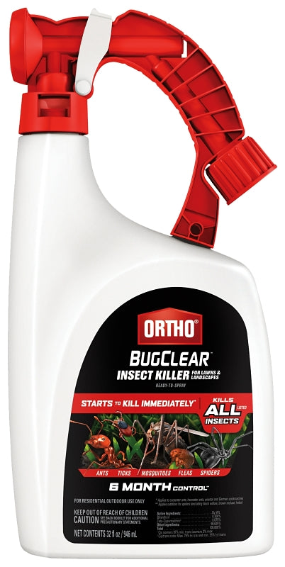 Ortho 448605 Insect Killer, Liquid, Spray Application, 32 oz Bottle