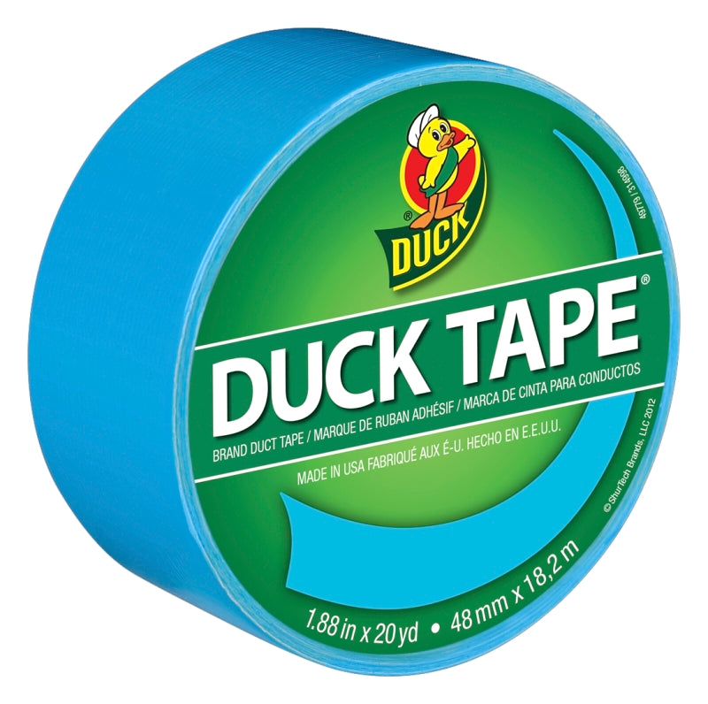 Duck 1311000 Duct Tape, 20 yd L, 1.88 in W, Vinyl Backing, Electric Blue