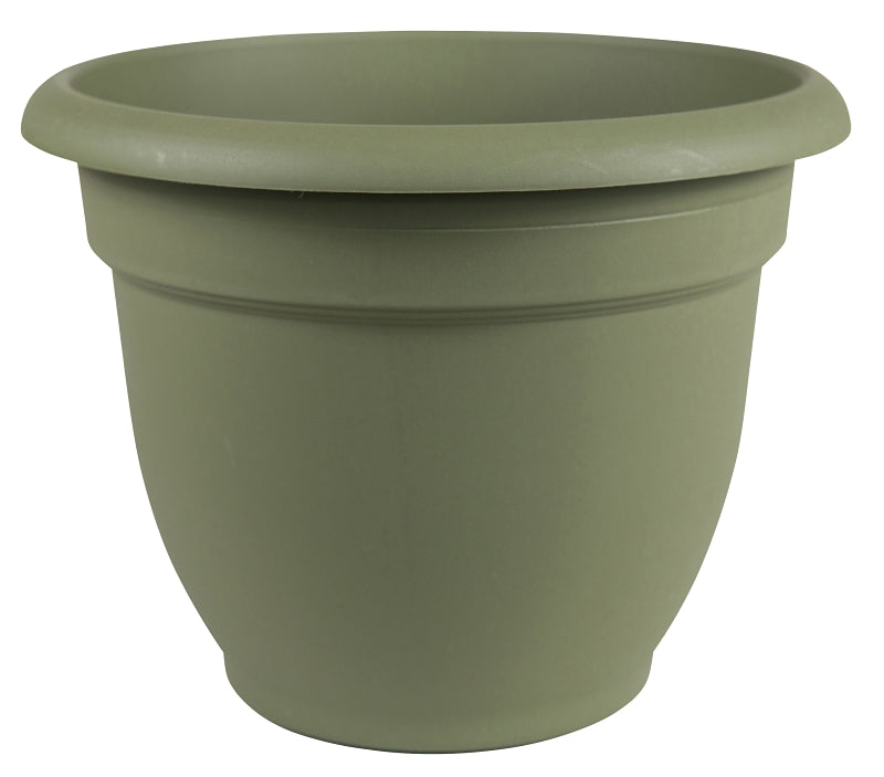 Bloem 20-56408 Self-Watering Planter, 8 in Dia, 8-3/4 in W, Round, Plastic, Living Green