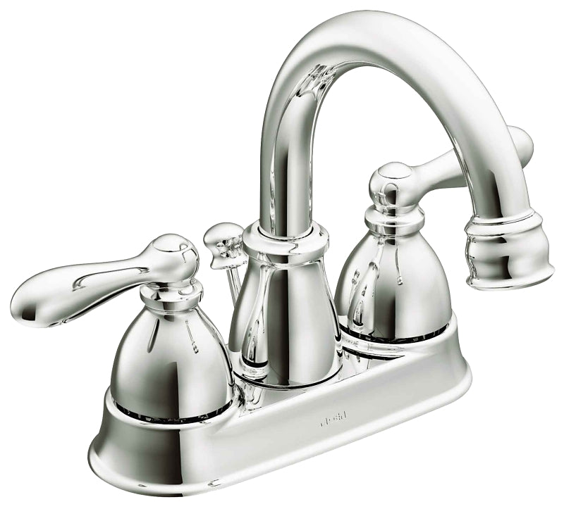 Moen Caldwell Series WS84667 Bathroom Faucet, 1.2 gpm, 2-Faucet Handle, Metal, Chrome Plated, Lever Handle