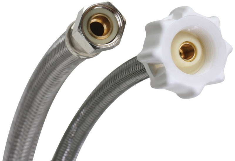 Fluidmaster Click Seal Series B1T12CS Toilet Connector, 3/8 in Inlet, Compression Inlet, 7/8 in Outlet, Ballcock Outlet