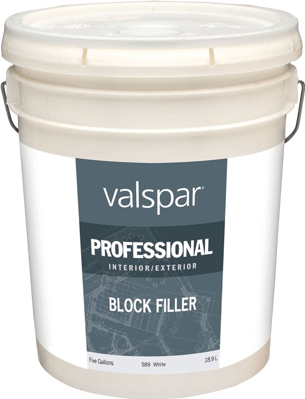 Valspar 044.0000589.008 Professional Block Filler, White, Liquid, 5 gal Pail