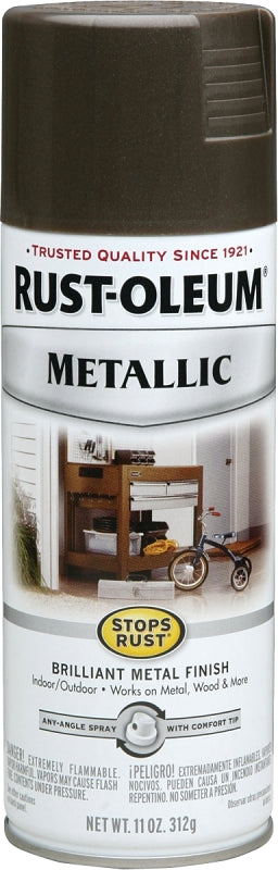Stops Rust 7272830 Rust Preventative Spray Paint, Metallic, Dark Bronze, 11 oz, Can