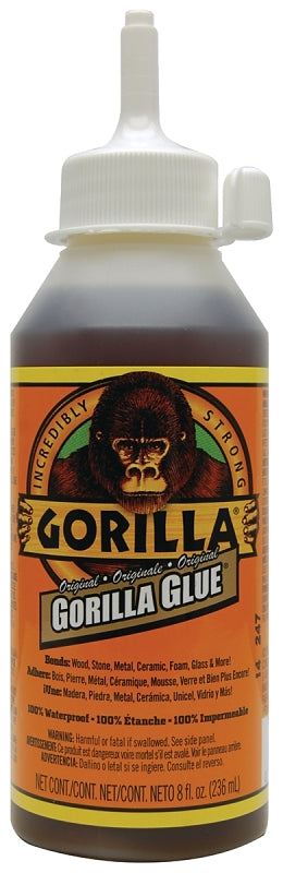 Gorilla Original 51008T Wood Glue, Tan, 8 oz Bottle