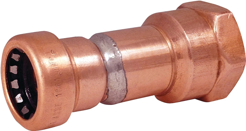 EPC 903 Series 10170730 Adapter, 1/2 in, Sweat x Female x Push-Fit, Copper, 200 psi Pressure