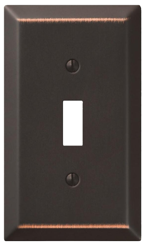 AmerTac 163TDB Wallplate, 4-15/16 in L, 2-7/8 in W, 1 -Gang, Steel, Aged Bronze