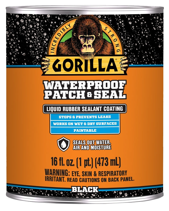 Gorilla 105342 Rubberized Spray Coating, Waterproof, Black, 16 oz