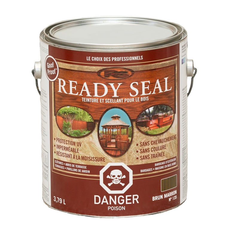 Ready Seal 135C Wood Stain and Sealer, Mission Brown, Liquid, 1 gal