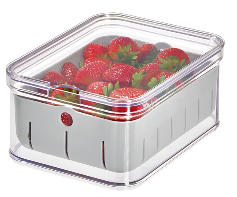 BERRY STORAGE BIN PLST CLR/GRY