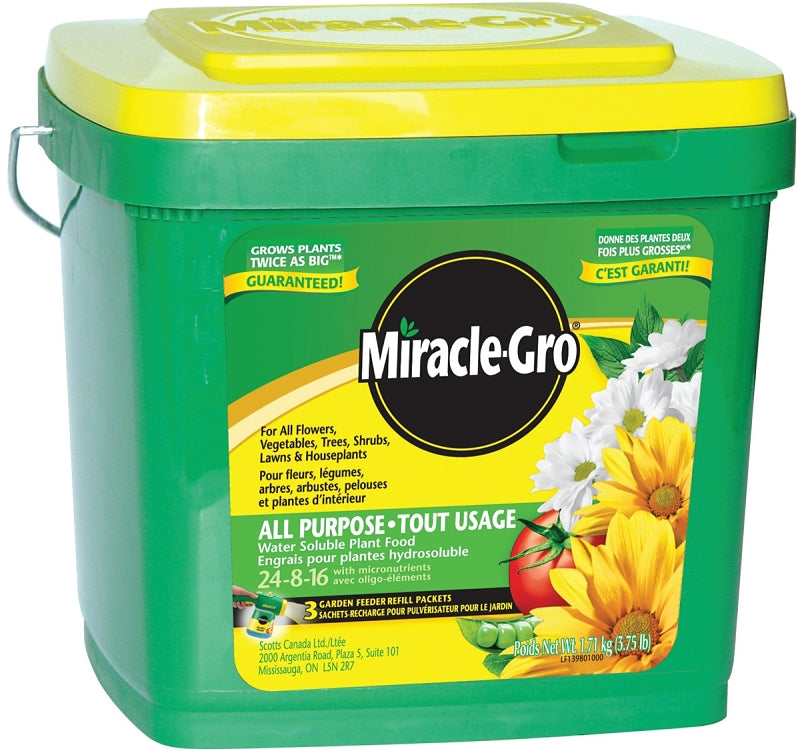 Miracle-Gro 2756910 All-Purpose Plant Food, 3.3 lb, Solid, 24-8-16 N-P-K Ratio