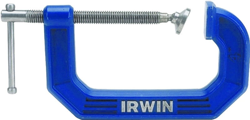 Irwin 225106 C-Clamp, 900 lb Clamping, 6 in Max Opening Size, 3-1/2 in D Throat, Steel Body, Blue Body