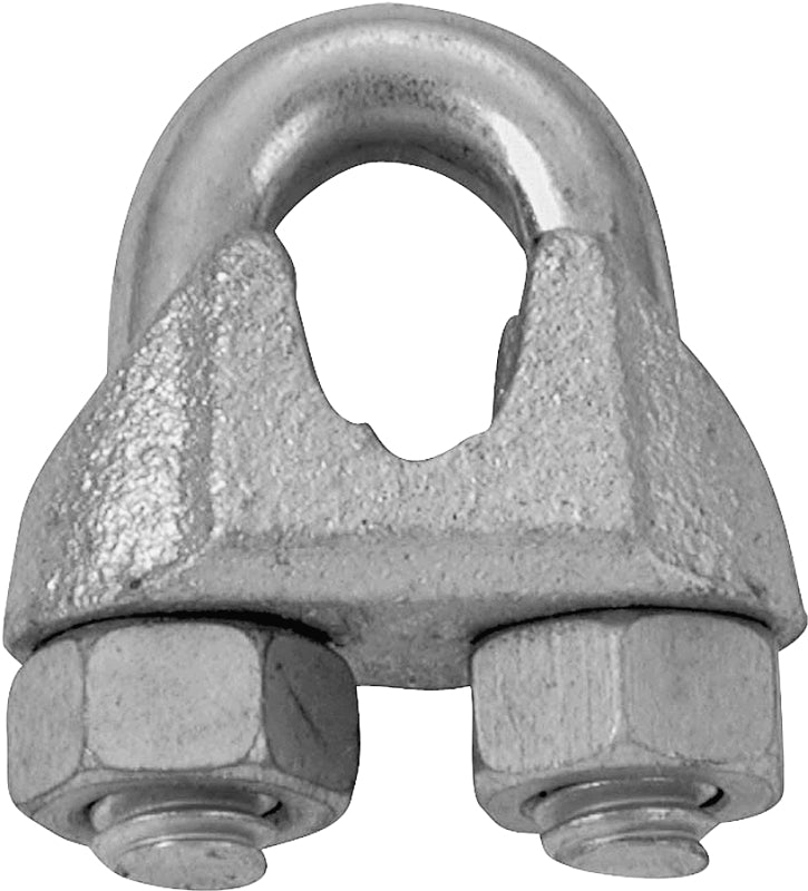 Campbell T7670409 Wire Rope Clip, Malleable Iron, Electro-Galvanized