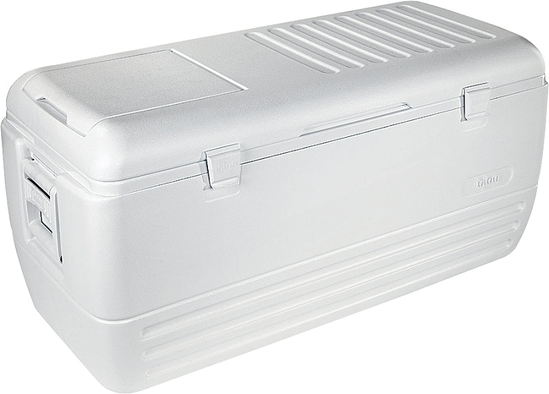 IGLOO 44363 Chest Cooler, 150 qt Cooler, Polyethylene, White, Up to 2 days Ice Retention