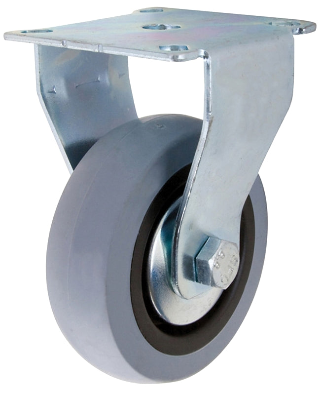 Shepherd Hardware G1 Series 3547 Rigid Caster, 3 in Dia Wheel, TPR Wheel, Gray, 121 lb