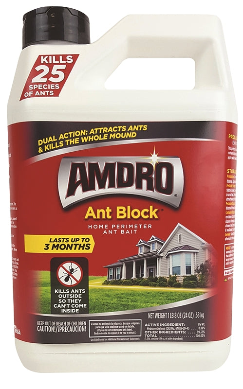 Amdro 100099217 Ant Bait, Granular, Sprinkle Application, 24 oz Can