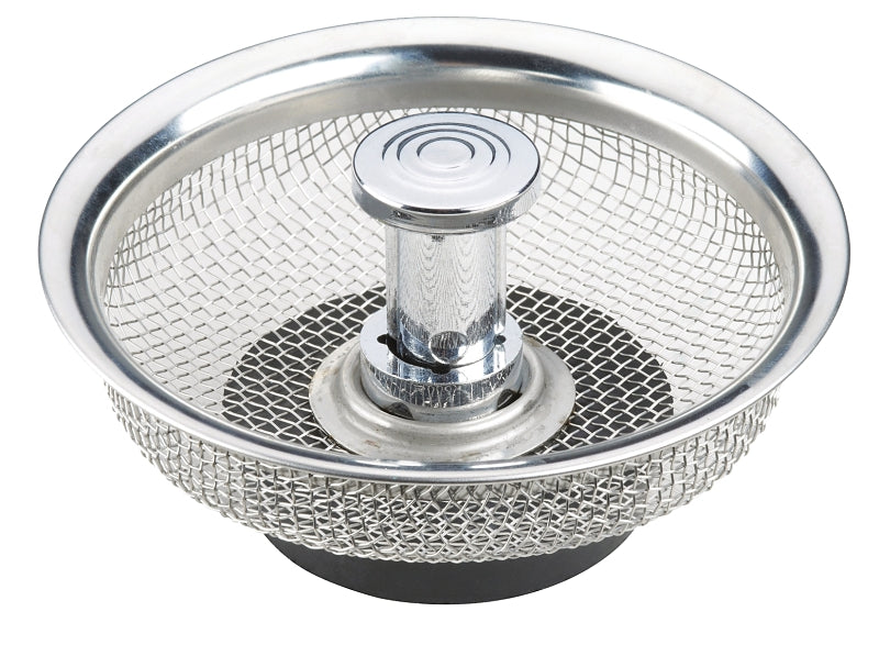 Moen M2190 Basket Strainer, Stainless Steel, Chrome, For: Kitchen Sink