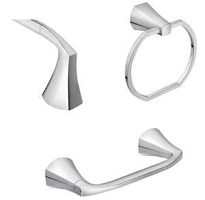 KIT HARDWARE BATH 3PC CHROME