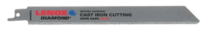 Lenox Diamond 10833800RDG Reciprocating Saw Blade, 3/4 in W, 8 in L, Diamond Cutting Edge