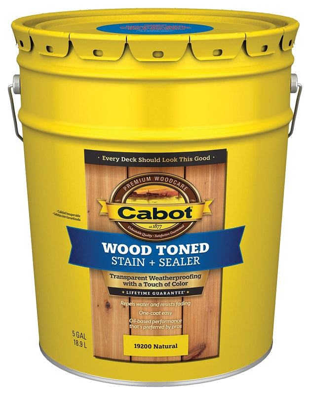 Cabot 140.0019200.008 Deck and Siding Stain, Natural, Liquid, 5 gal, Can