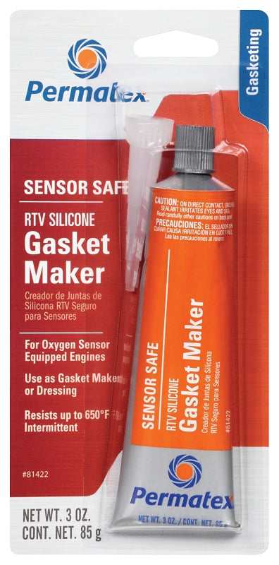 Permatex 81422 Gasket Maker, 3 oz Tube, Paste, Acetic Acid