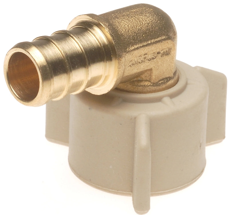 Apollo Valves APXFAE1212 Swivel Pipe Elbow, 1/2 in, FPT, 90 deg Angle, Brass