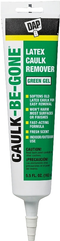 DAP Caulk-Be-Gone 7079818026 Latex Caulk Remover, Liquid, Fruity, Green, 5.5 fl-oz, Tube