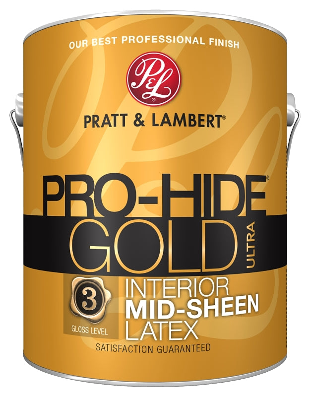 Pratt & Lambert Pro-Hide Gold Ultra Series 0000Z9583-16 Interior Paint, Mid Sheen, Neutral, 1 gal