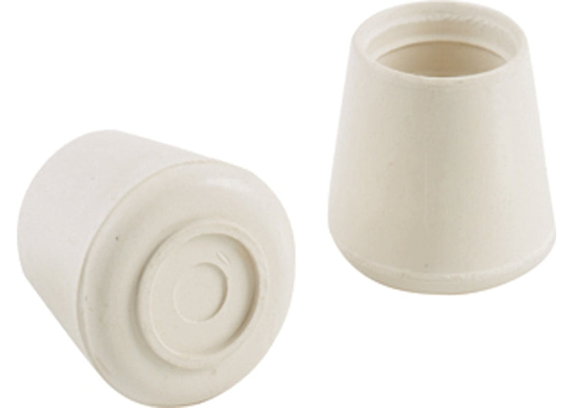 Shepherd Hardware 9120 Furniture Leg Tip, Round, Rubber, Off-White, 7/8 in Dia