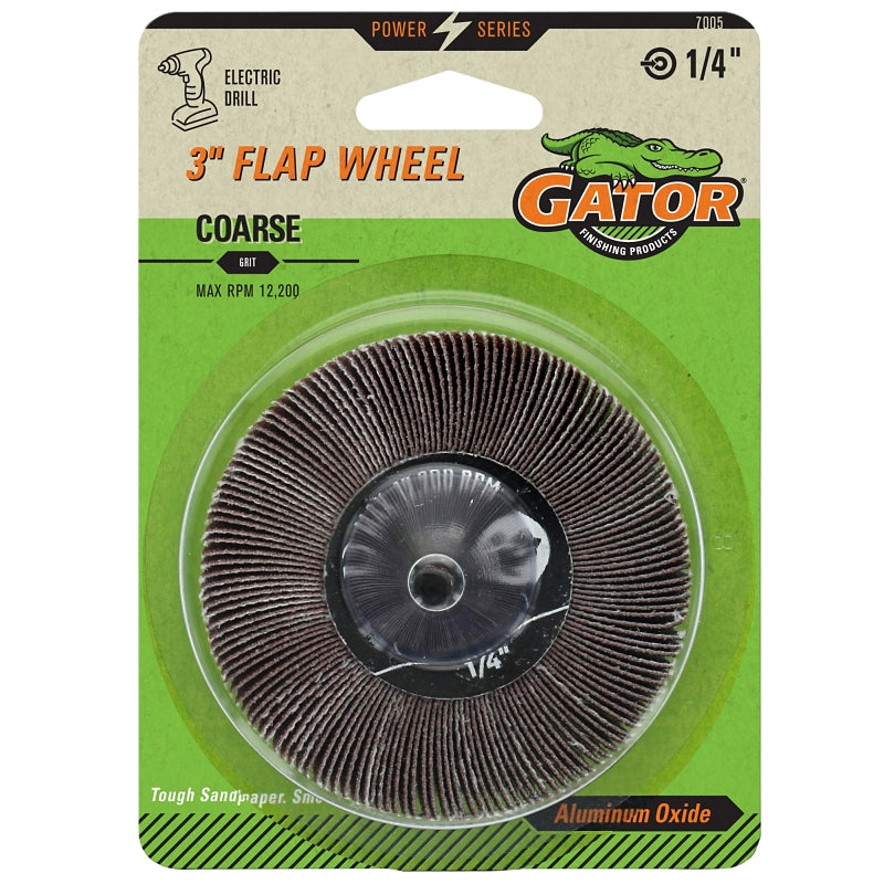 Gator 7005GA Flap Wheel, 3 in Dia, Coarse