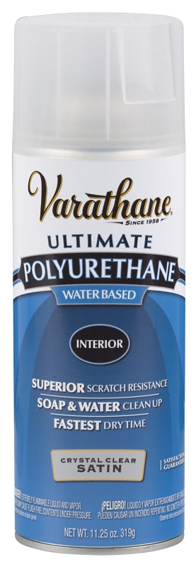 Rust-Oleum 200281 Polyurethane, Liquid, Crystal Clear, 11.25 oz, Aerosol Can