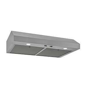 Broan GLA1 Series GLA1303SS30 Under-Cabinet Range Hood, 350 cfm, Convertible Vent, 30 in W, 19.68 in D, 5.98 in H