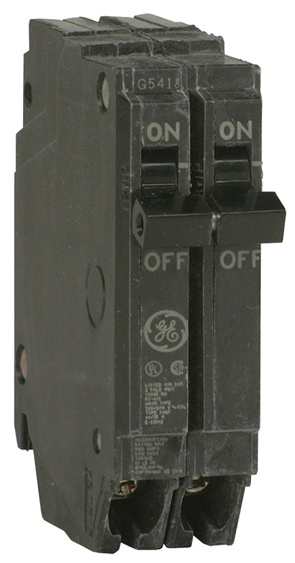 GE Industrial Solutions THQP220 Feeder Circuit Breaker, Type THQP, 20 A, 2 -Pole, 120/240 V, Plug Mounting