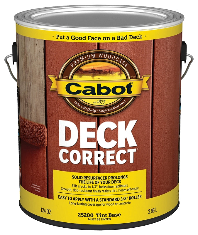 Cabot DeckCorrect 140.0025200.007 Deck Coat, Tint Base, Liquid, 1 gal