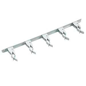 23504WR 5CLIPS WHITE METAL BAR