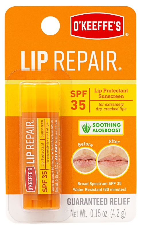 O'Keeffe's K0900002 SPF 35 Lip Repair Balm, 0.15 oz, Stick