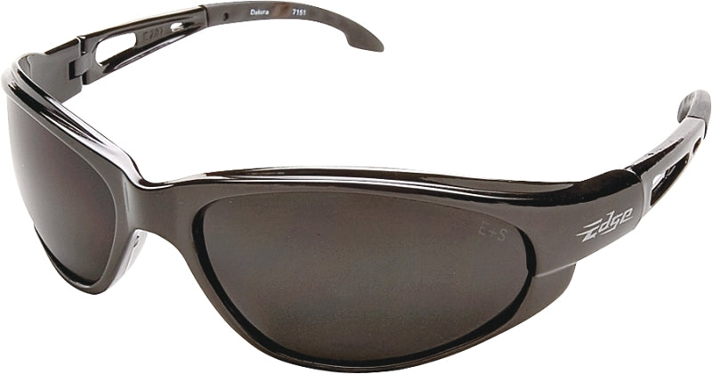 Edge SW116 Non-Polarized Safety Glasses, Unisex, Polycarbonate Lens, Full Frame, Nylon Frame, Black Frame