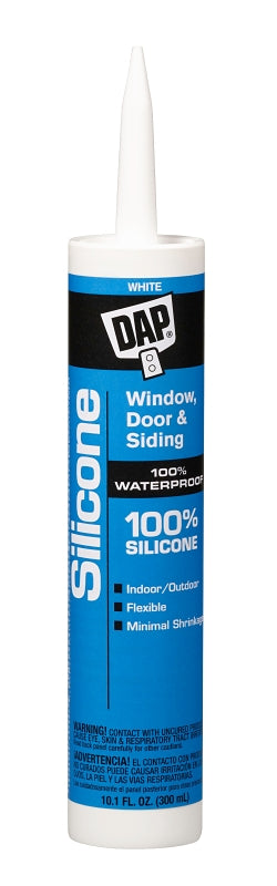 DAP 08646 Window and Door Sealant, White, -40 to 400 deg F, 10.1 fl-oz Cartridge