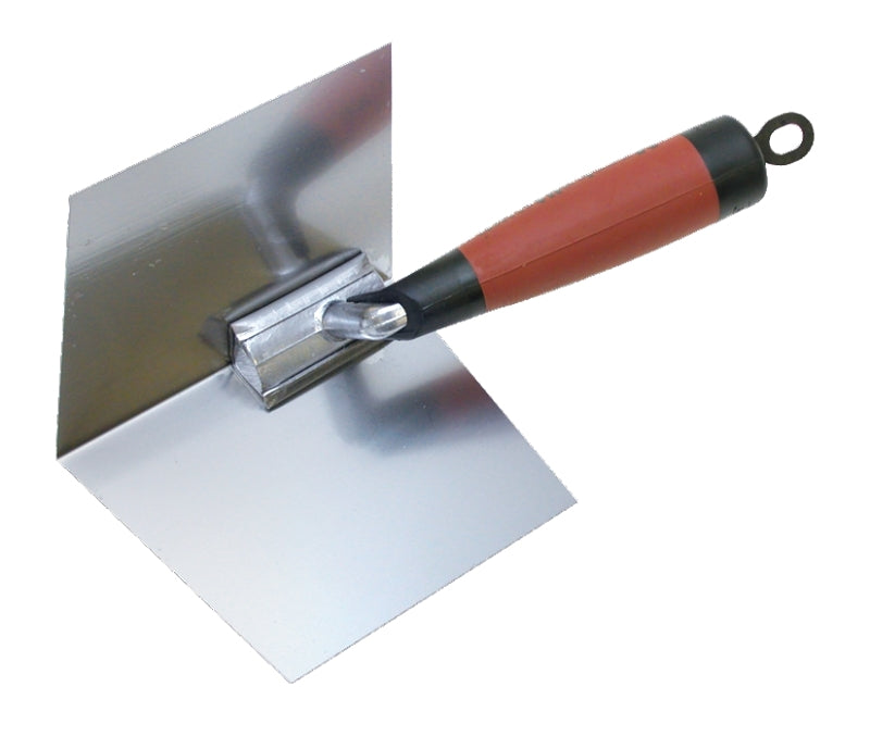 Marshalltown DuraSoft Series 23D Drywall Corner Trowel, 5 in W Blade, 4 in L Blade, Stainless Steel Blade