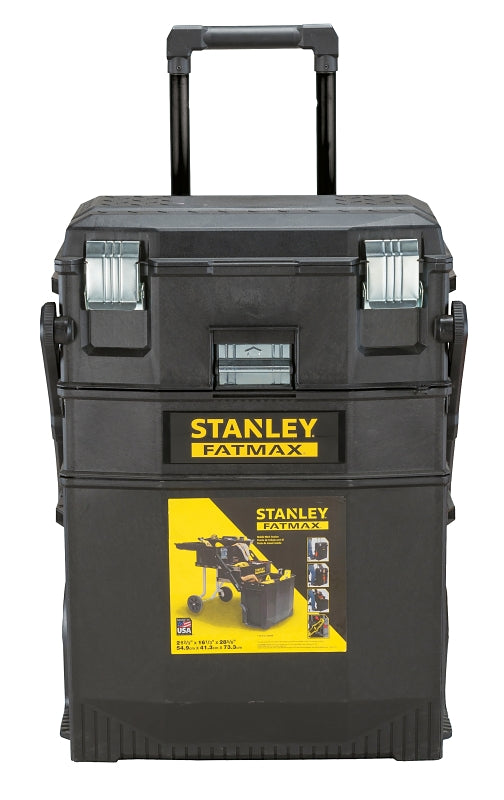 Fatmax 020800R 4-in-1 Mobile Work Station, 5 cu-in, Structural Foam, Black, 9 in L x 22 in W x 29 in H Outside