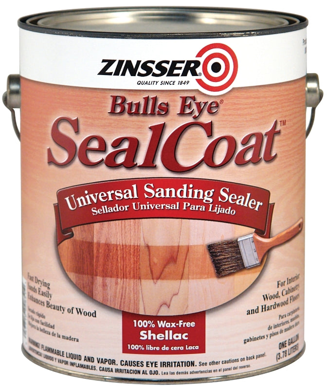 Zinsser 821 Sanding Sealer, Clear, Liquid, 1 gal