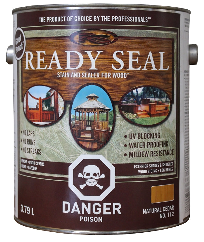 Ready Seal 112C Wood Stain and Sealant, Natural Cedar, 1 gal