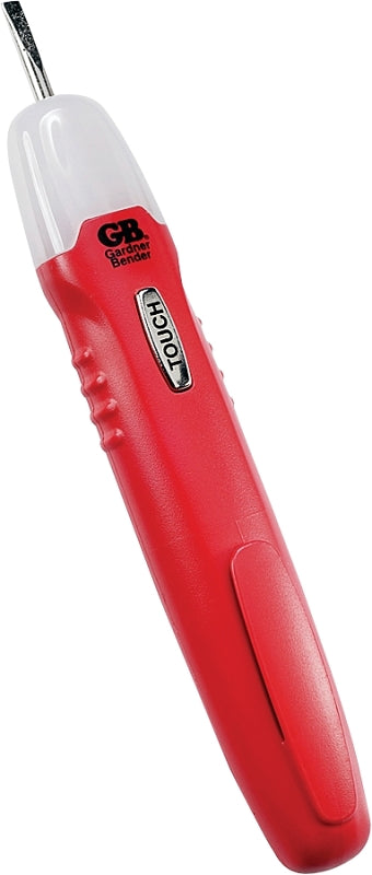 GB GCV-3206 Probe and Continuity Tester with Screwdriver Tip, 12 to 250 VAC/VDC, LED Display, Functions: Voltage, Red