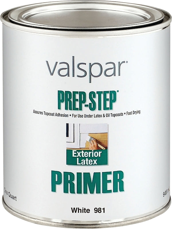 Valspar Prep-Step 044.0000981.005 Exterior Primer, White, 1 qt, Pail