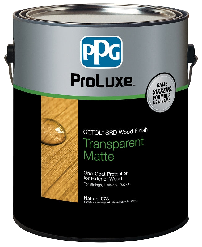 PPG Proluxe Cetol SRD SIK240-005/01 Wood Finish, Transparent, Natural Oak, Liquid, 1 gal, Can